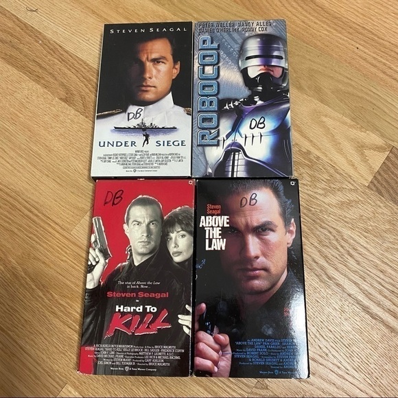 Vintage VHS Bundle Steven Seagal Under Siege Robocop Hard to Kill Above the Law - Picture 2 of 3